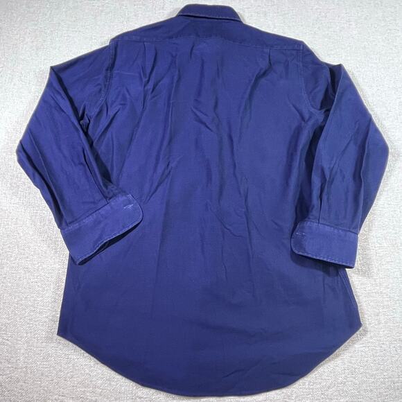 Sid Mashburn Men’s Medium Blue Long Sleeve Button Front Collared Dress Shirt - Picture 2 of 6